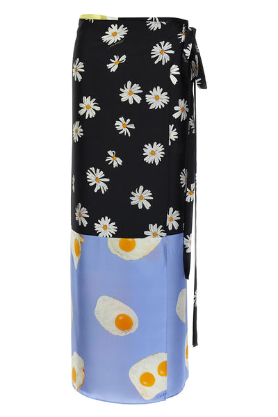 long silk skirt