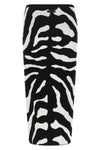 the moschino midi skirt defines a bold aesthetic through a tight and precise sil