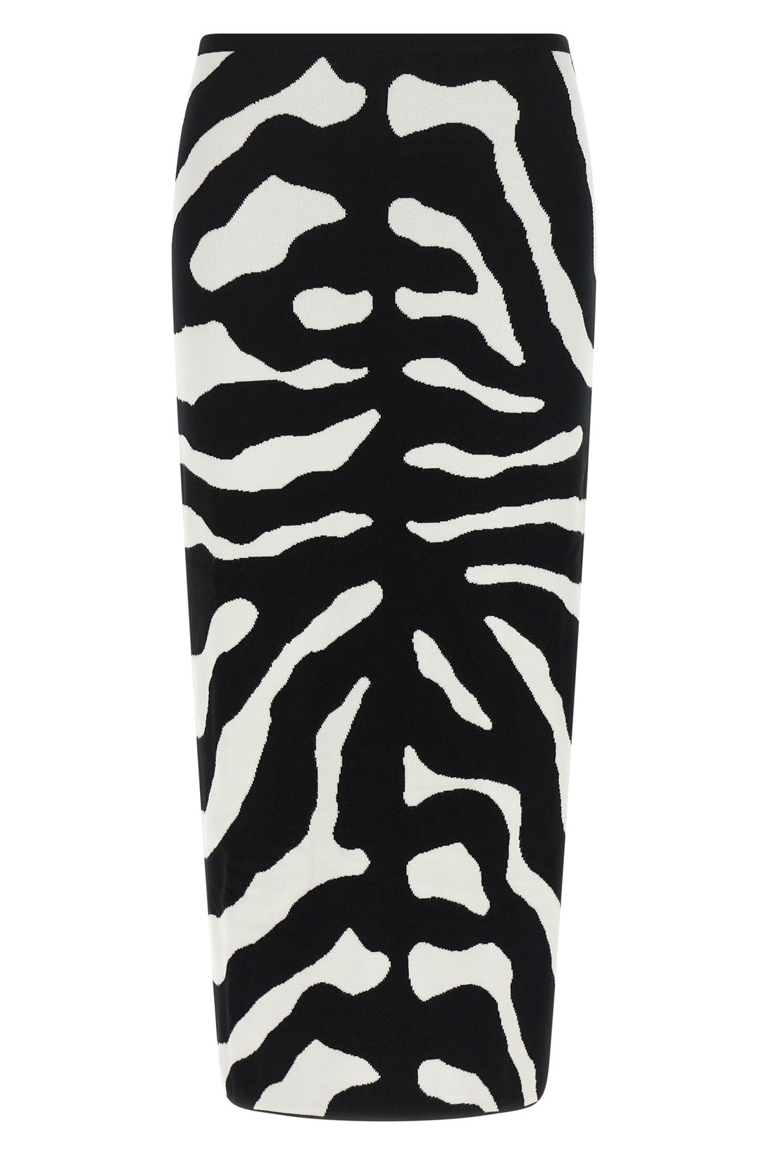 MOSCHINO 38 the moschino midi skirt defines a bold aesthetic through a tight and precise sil