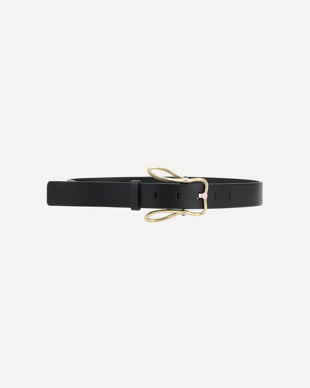 belt with a sculptural buckle