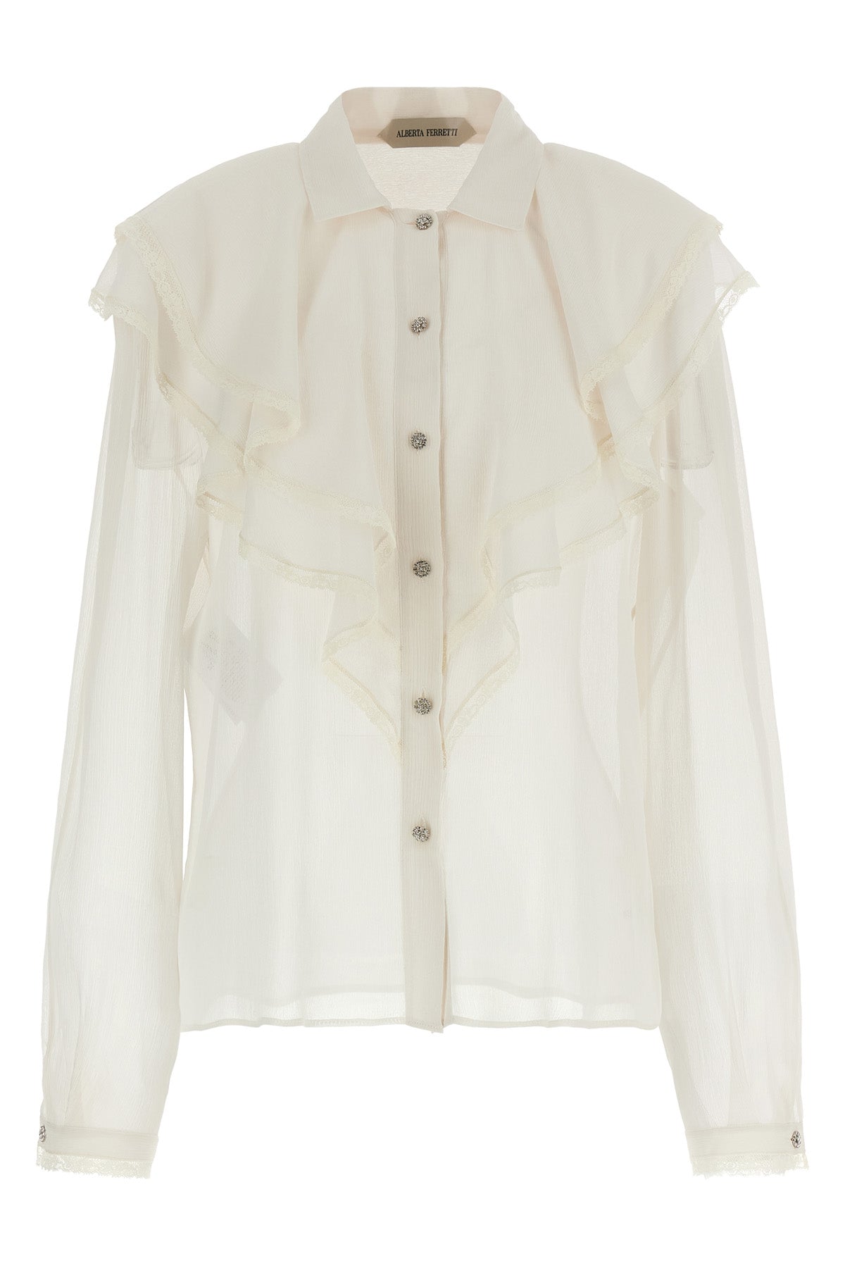 semi-transparent silk crêponne shirt