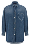 stone-washed cotton denim shirt
