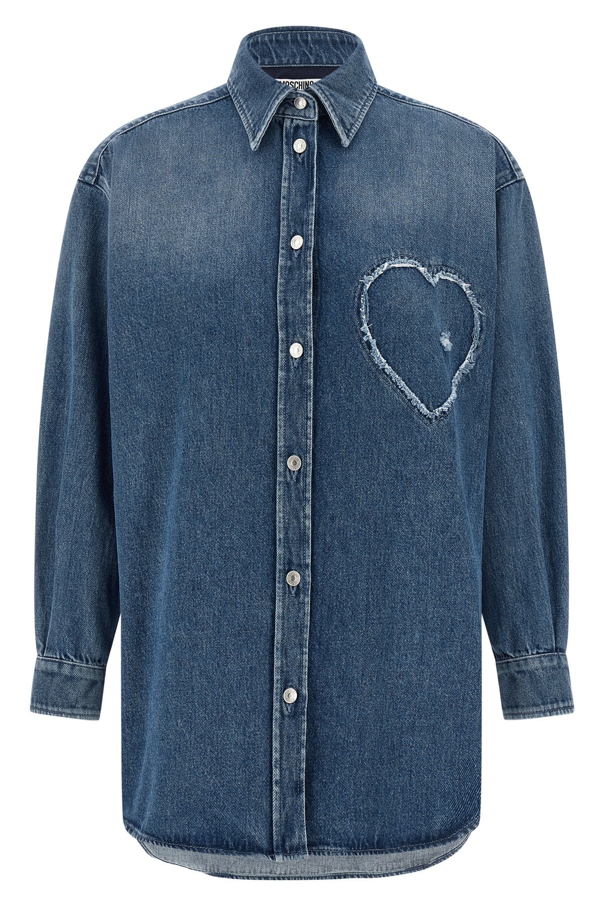 stone-washed cotton denim shirt