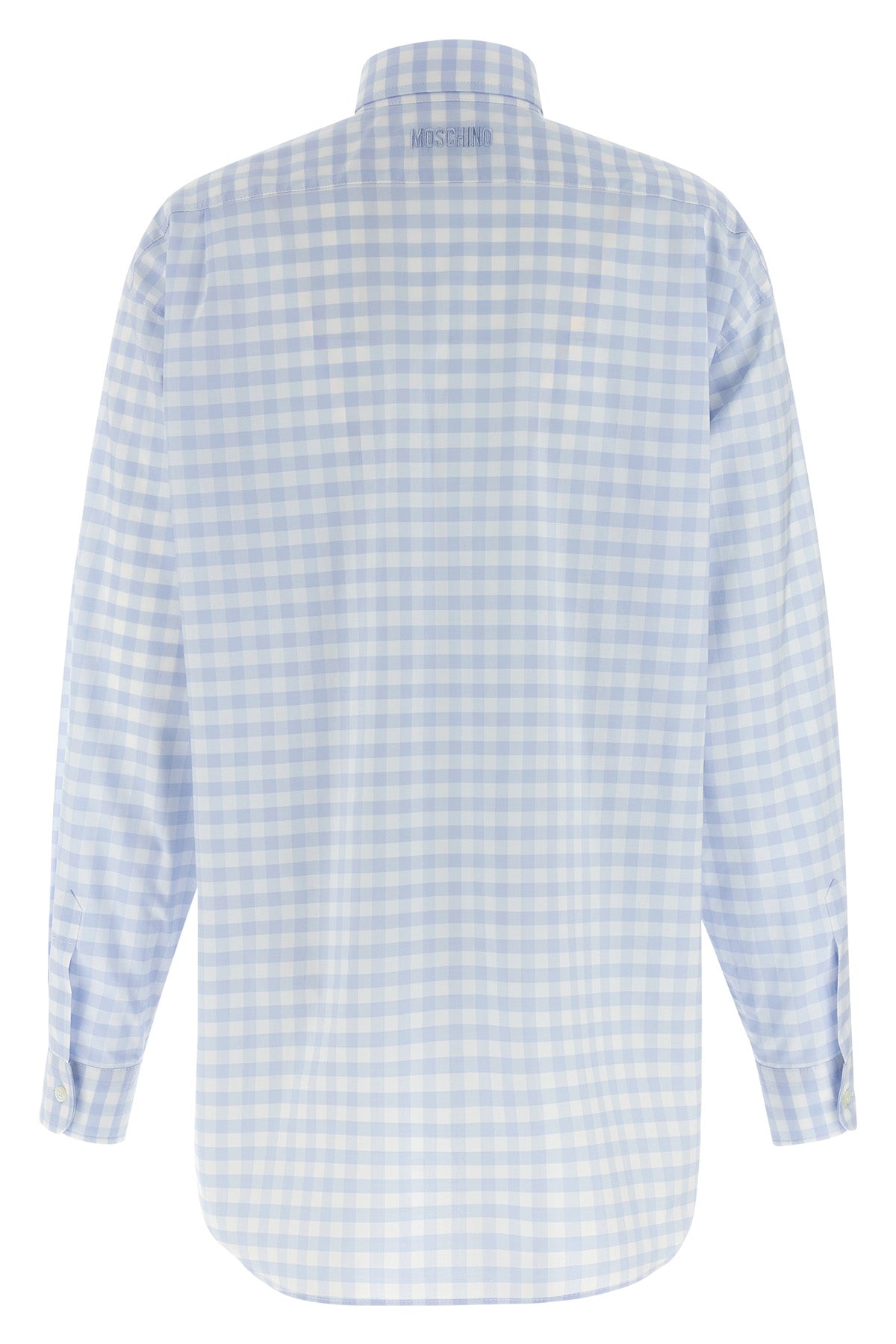 long shirt in vichy cotton poplin