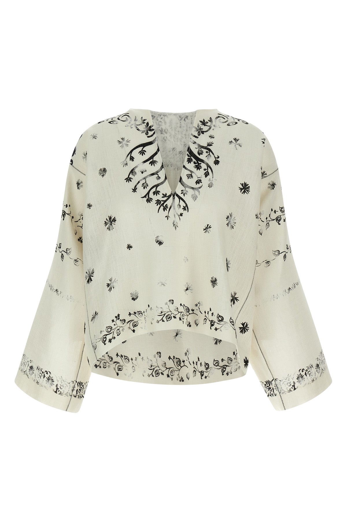 printed linen shirt