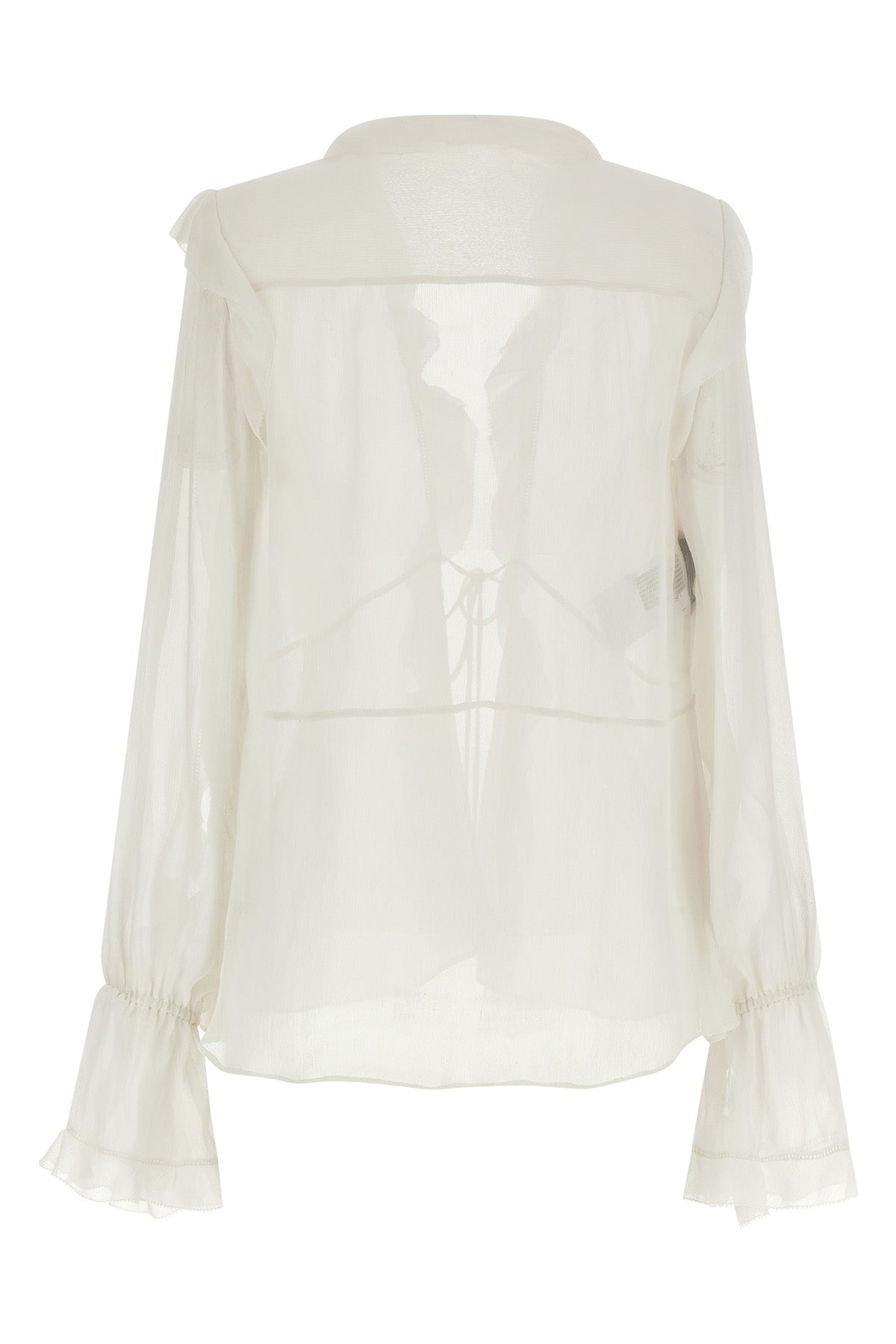 semi-transparent silk crêponne blouse