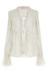 semi-transparent silk crêponne blouse