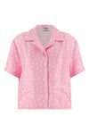 all-over goose print silk twill shirt