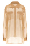 transparent silk chiffon shirt