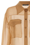 transparent silk chiffon shirt