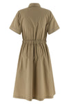 chemisier midi dress in cotton poplin