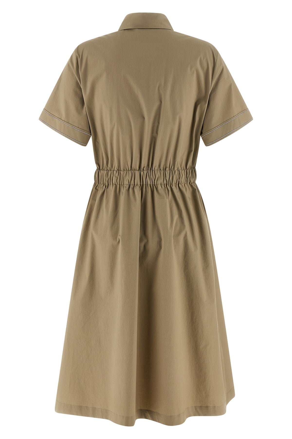 chemisier midi dress in cotton poplin