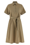 chemisier midi dress in cotton poplin