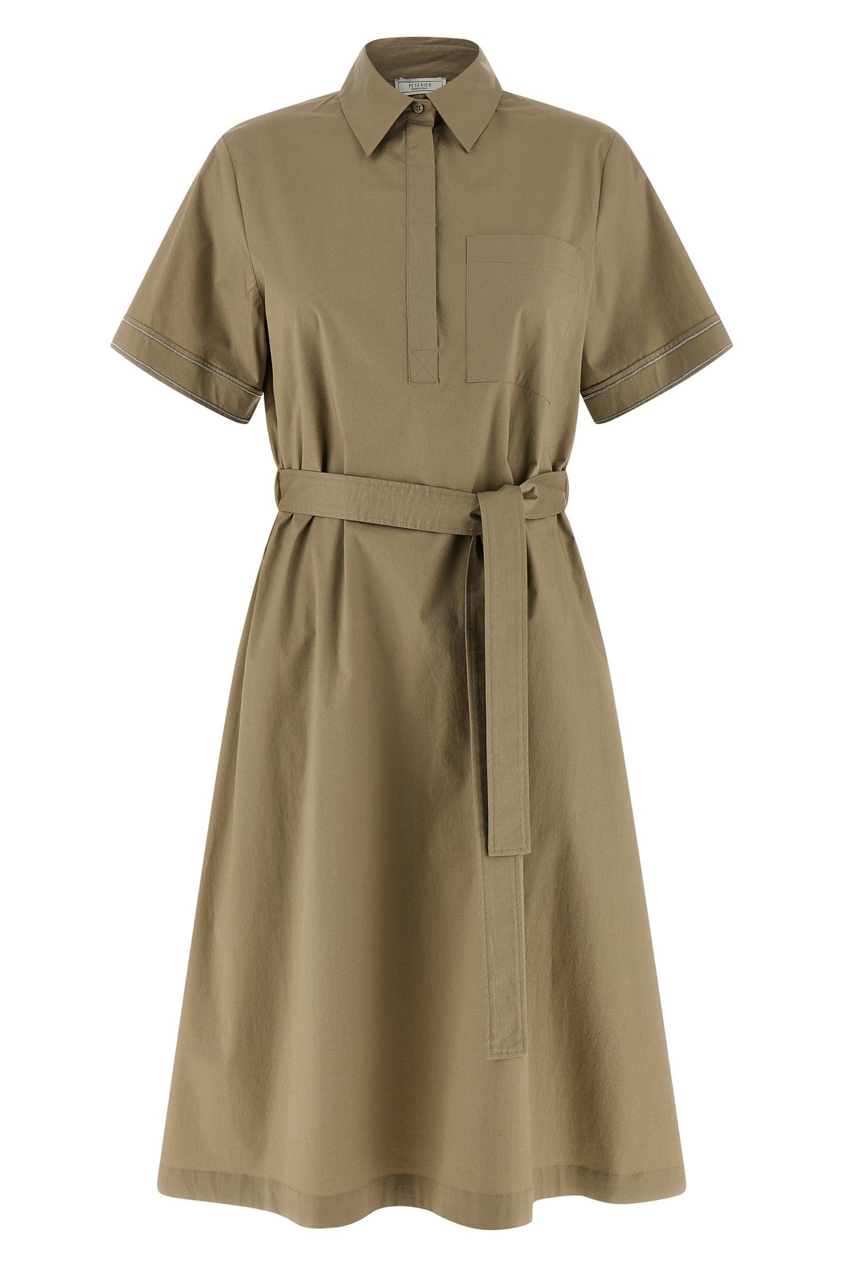chemisier midi dress in cotton poplin