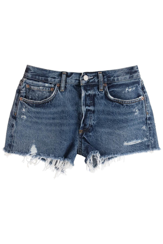 denim parker shorts for men