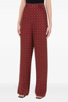 patterned print silk trousers