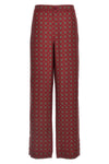patterned print silk trousers