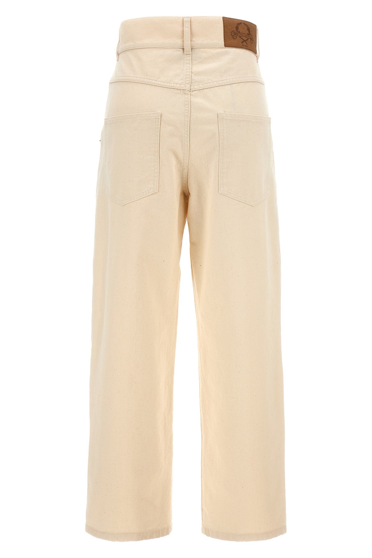 ankle length cotton gabardine trousers