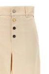ankle length cotton gabardine trousers