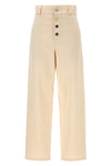 ankle length cotton gabardine trousers