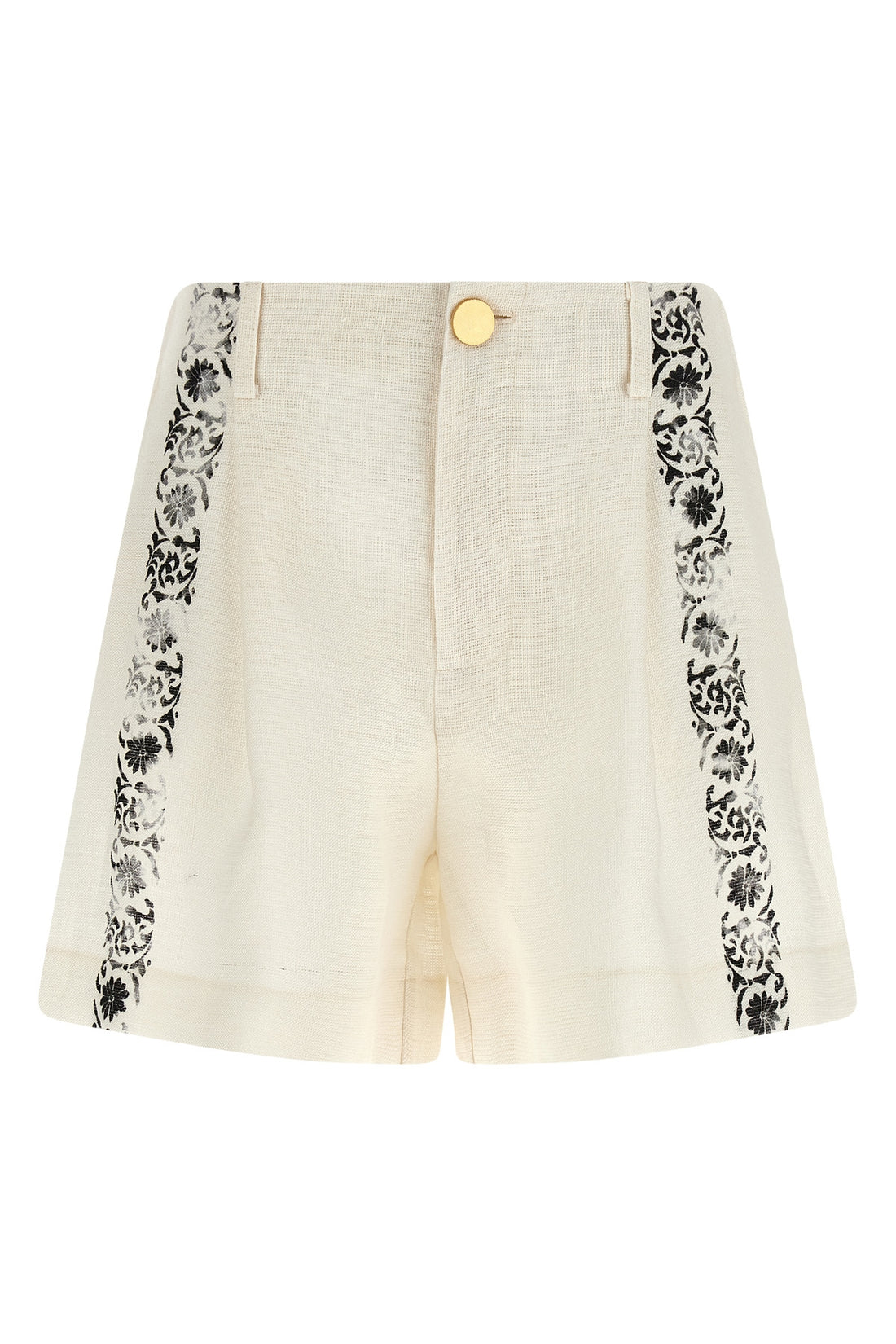 ALBERTA FERRETTI 38 pure linen shorts