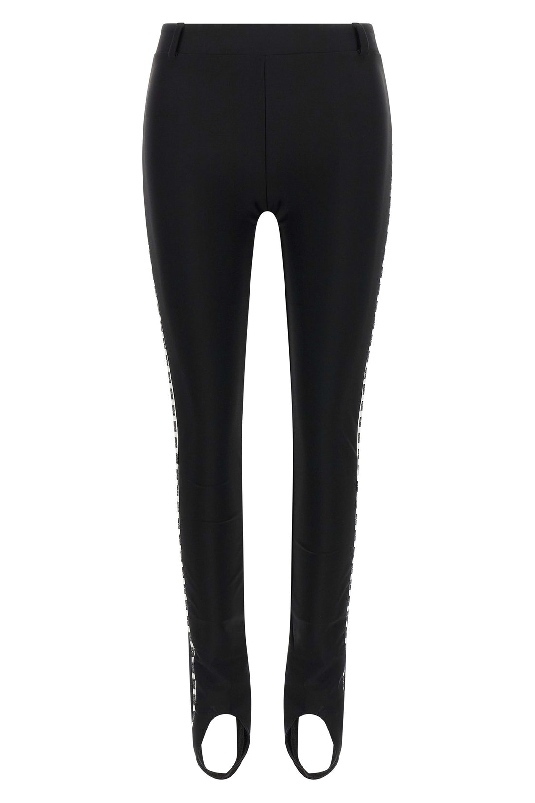 MOSCHINO 38 moschinos black leggings define the silhouette through a stretch lycra construc