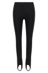 moschinos black leggings define the silhouette through a stretch lycra construc