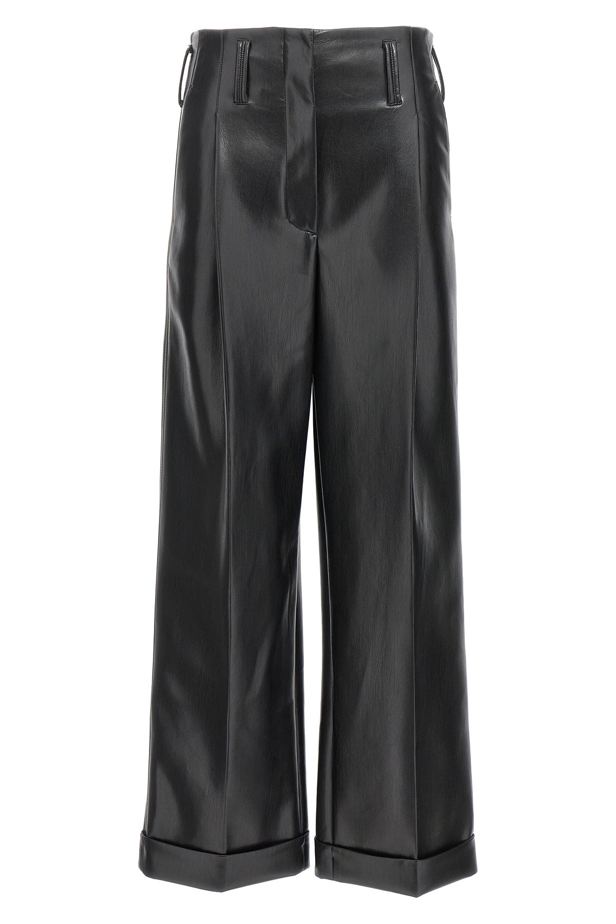 faux leather trousers