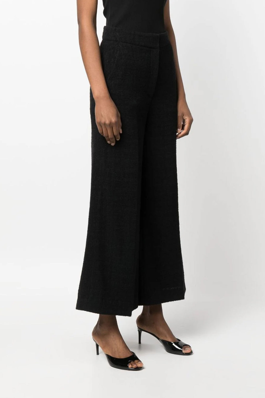 MOSCHINO 40 cropped pants in bouclè wool blend