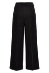 cropped pants in bouclè wool blend