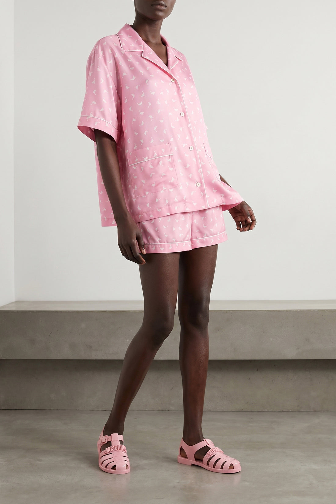 MOSCHINO 38 silk twill shorts