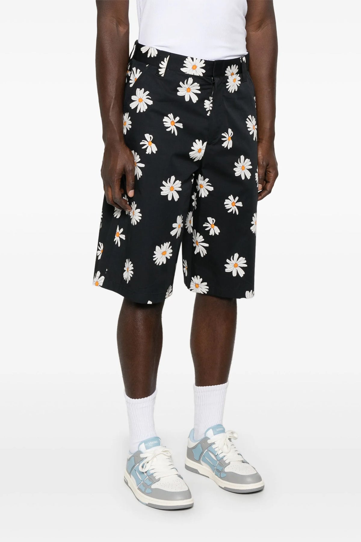 cotton satin bermuda shorts