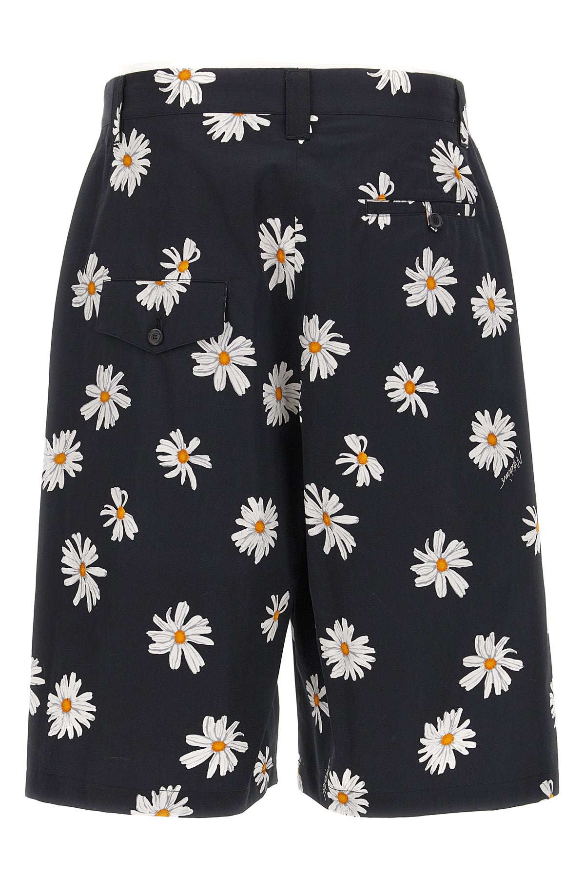 cotton satin bermuda shorts