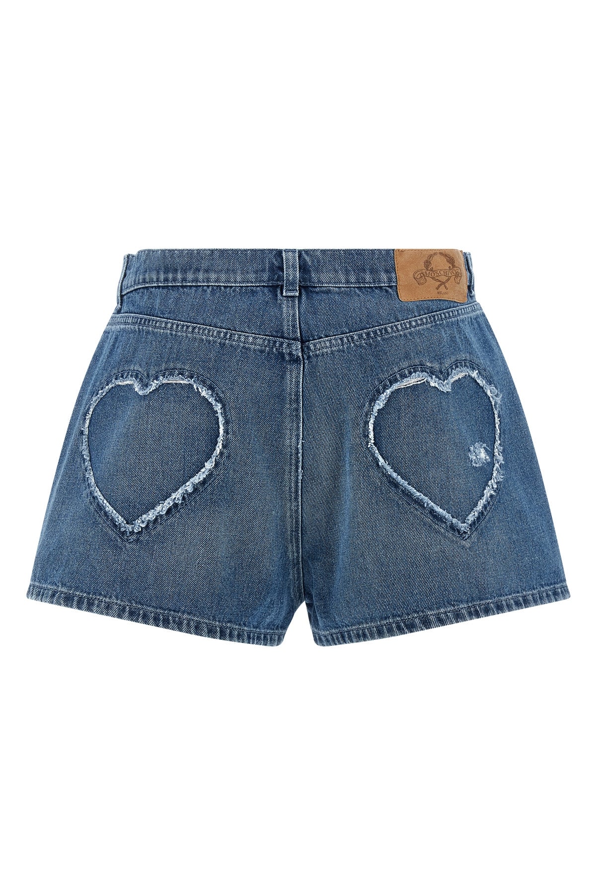 stone-washed cotton denim shorts