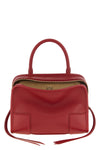 the small loewe amazona 180 handbag defines a rectangular silhouette structure