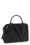 large amazona 180 handbag in suede and contrasting smooth leather