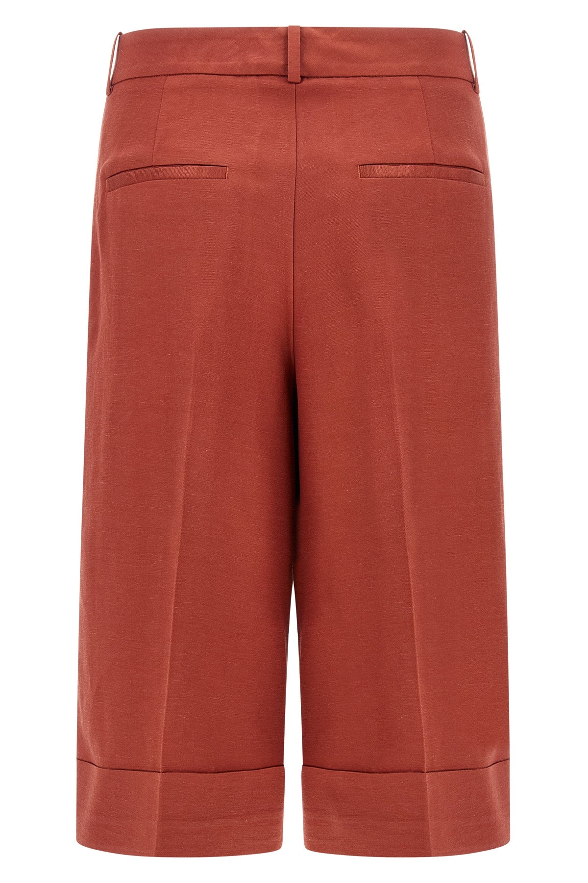 bermuda shorts in viscose and linen blend
