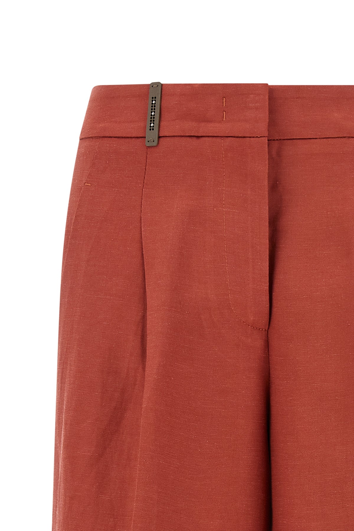 bermuda shorts in viscose and linen blend