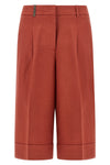 bermuda shorts in viscose and linen blend