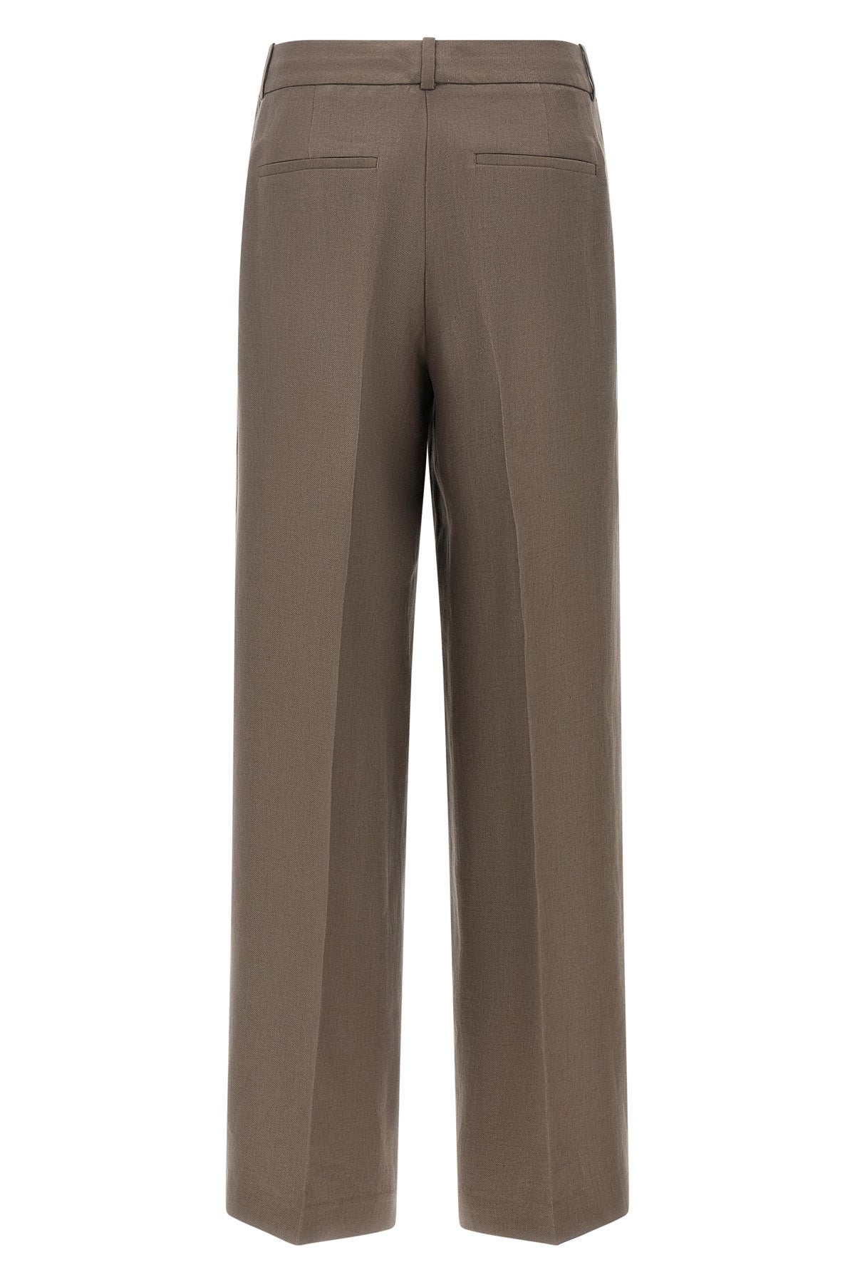 pure linen gabardine trousers