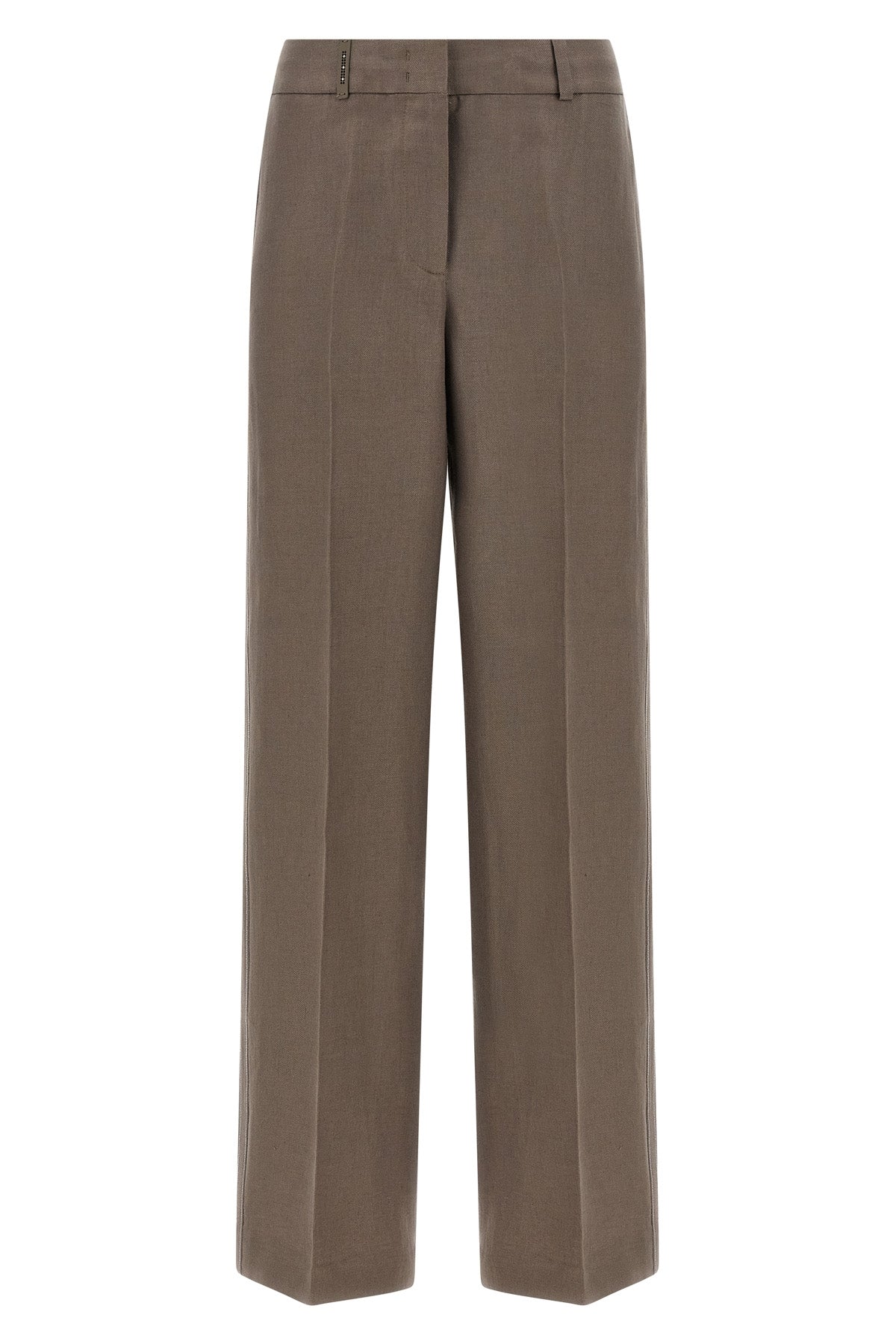 pure linen gabardine trousers
