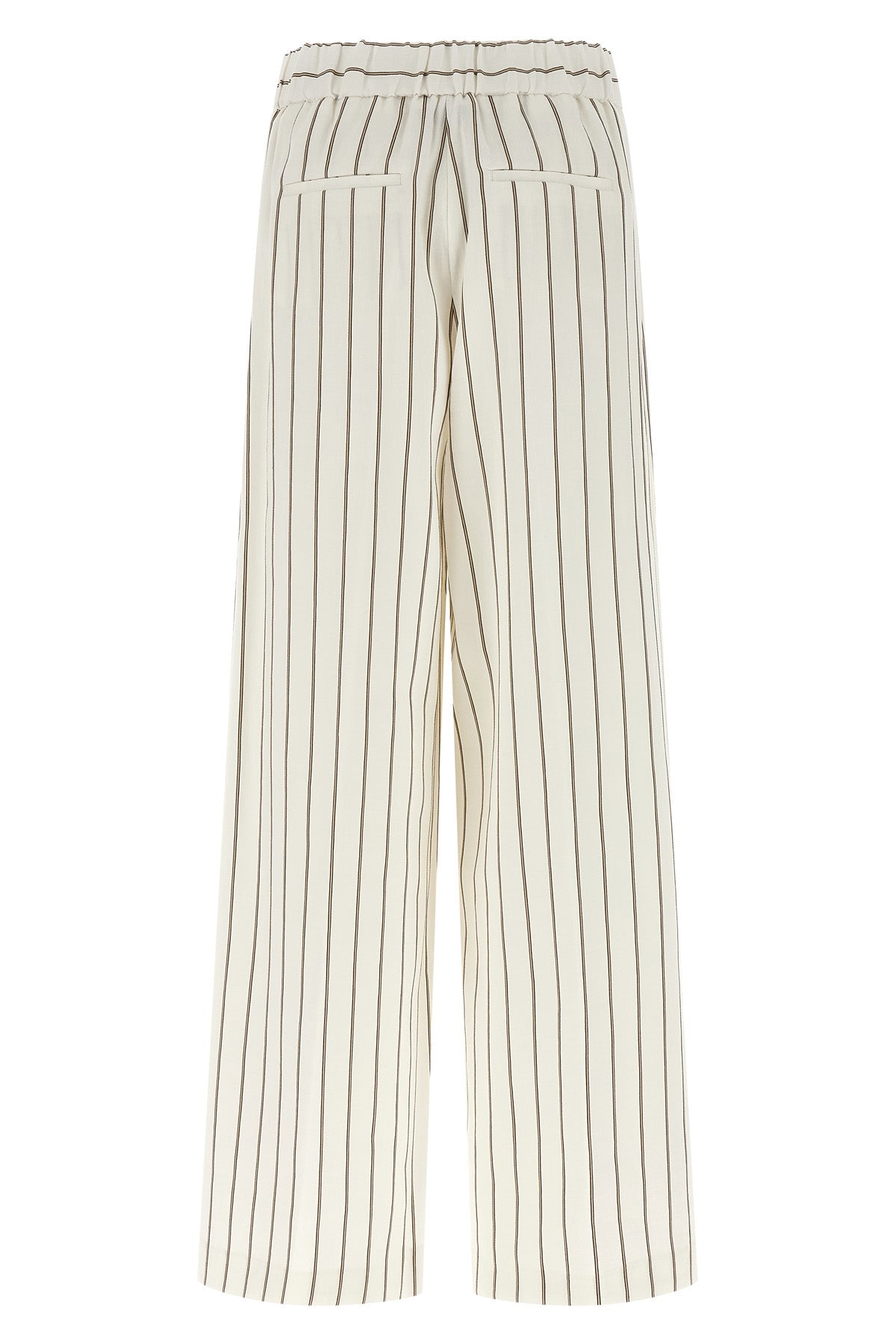 pinstriped cotton linen twill pants