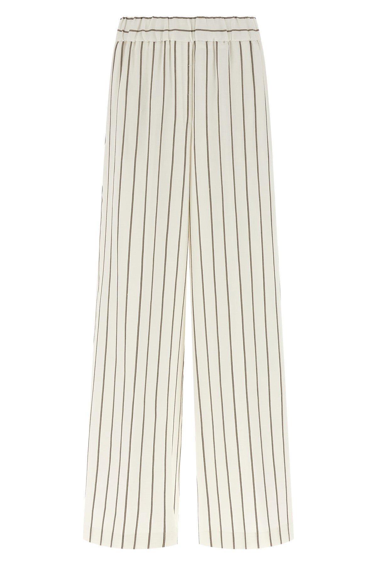 pinstriped cotton linen twill pants
