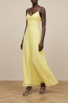 smooth triple silk organza midi dress