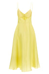 smooth triple silk organza midi dress