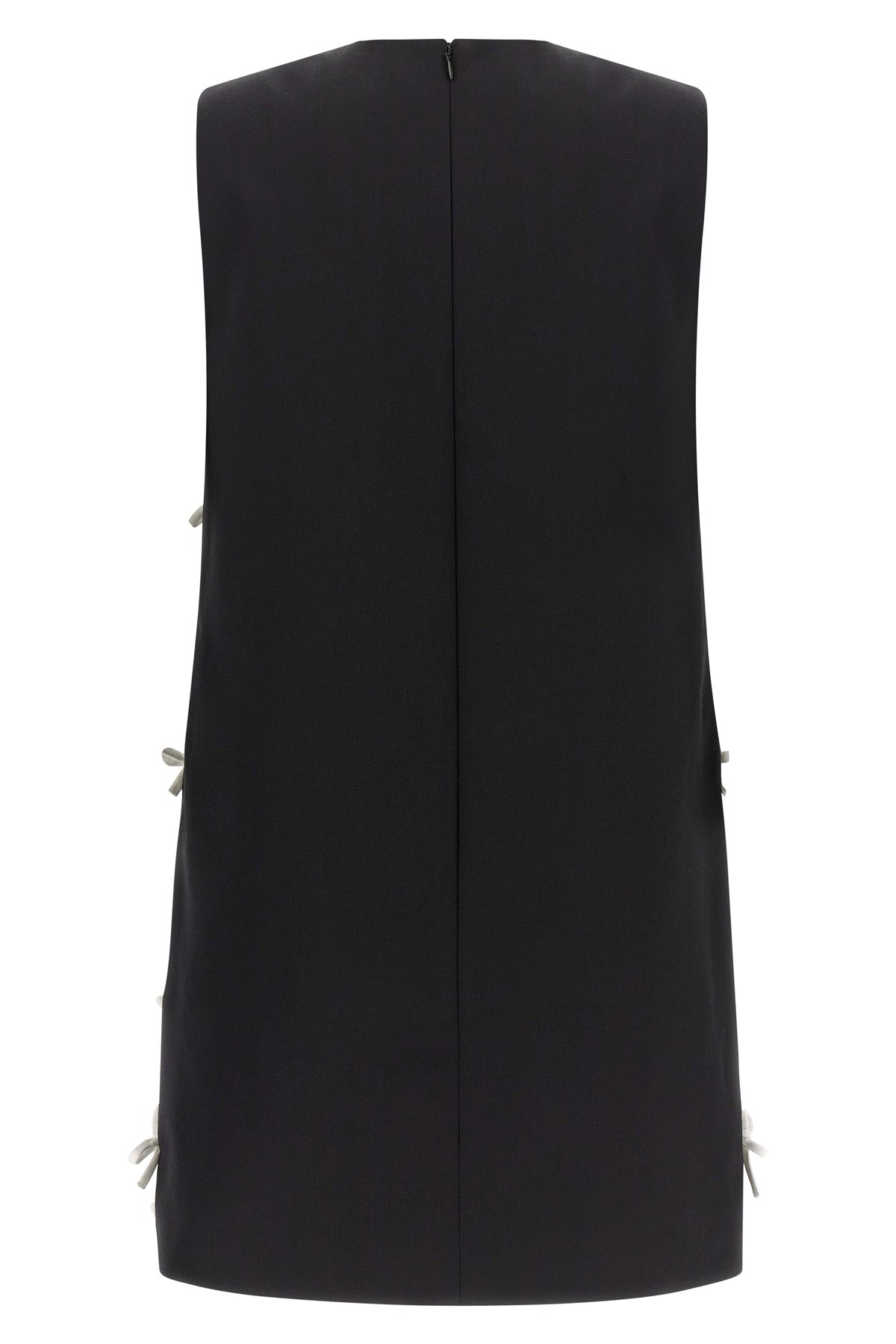 moschinos mini dress redefines the trapezoid silhouette through a sartorial con