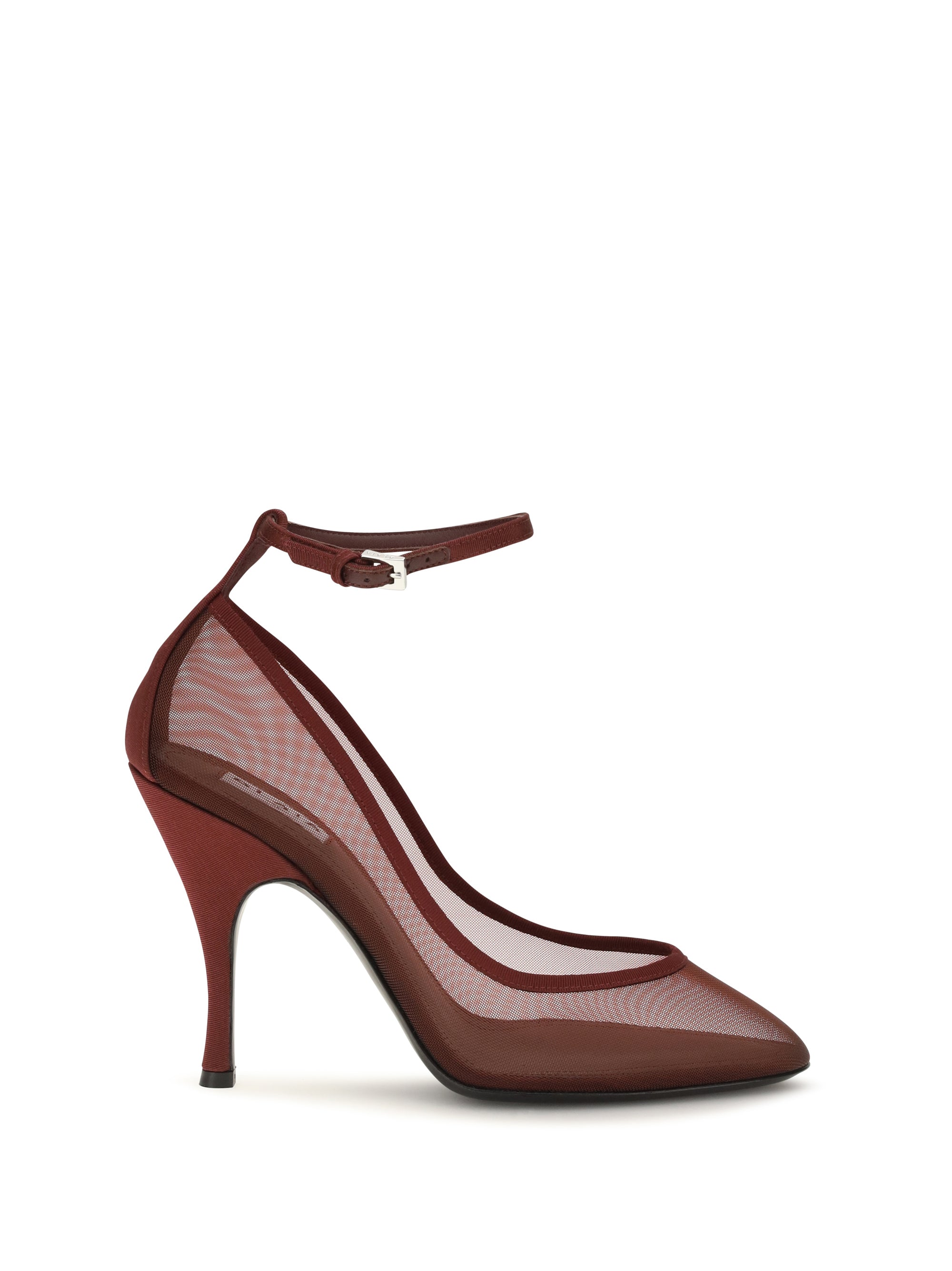 nude mesh pumps