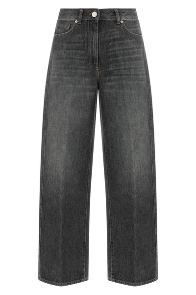 pesericos pure cotton jeans are distinguished by a balloon silhouette