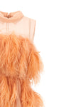 the long alberta ferretti dress in pure silk stands out for its fluid and impalp