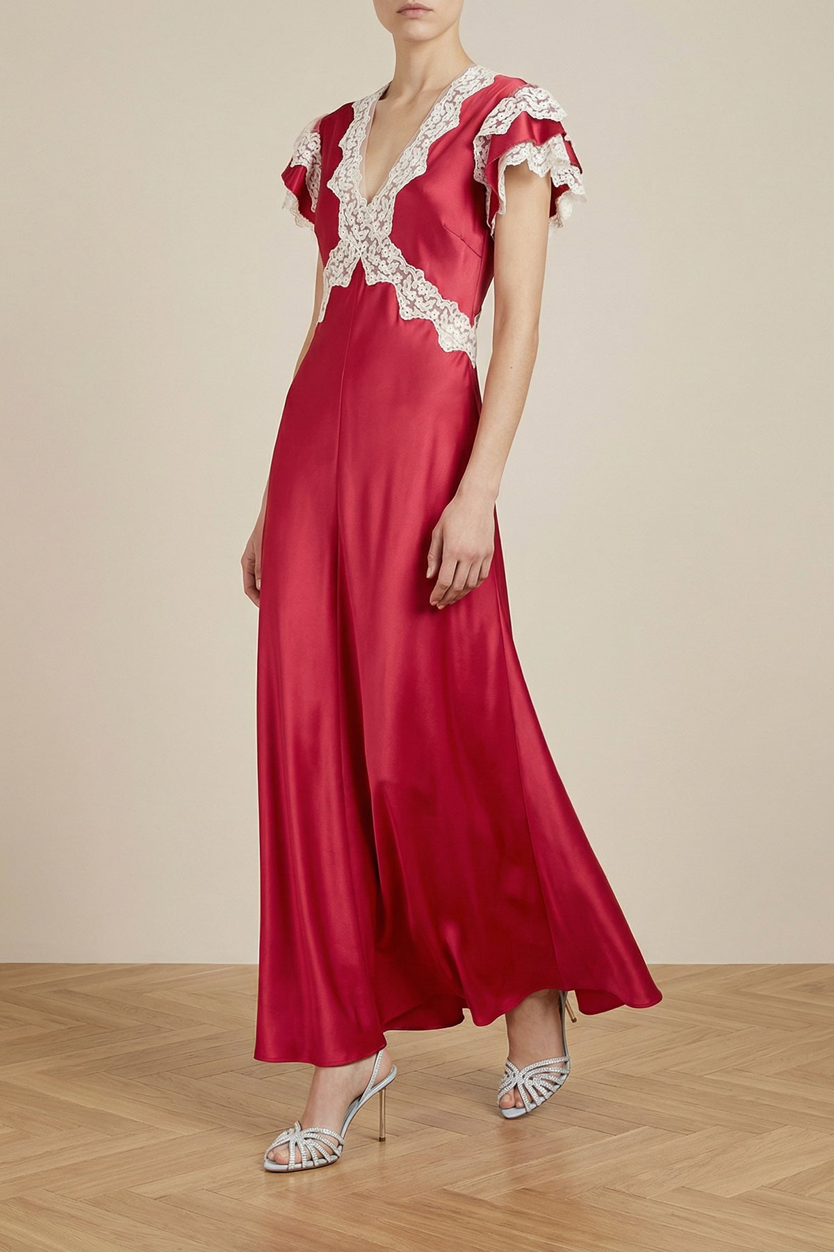 long satin dress